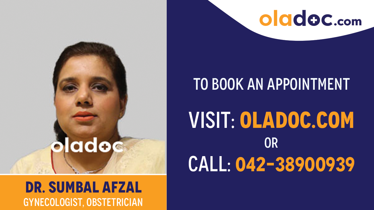 Book appointment with Dr. Sumbal Afzal-best Gynecologist Lahore